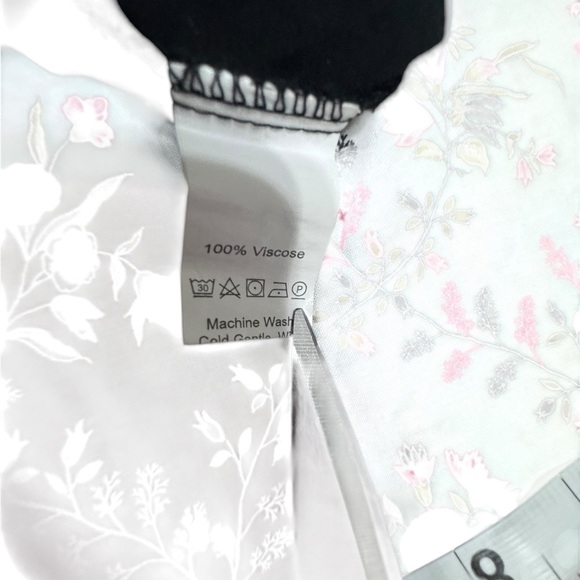 Black with white trim 2 pc pj set med - Picture 4 of 9